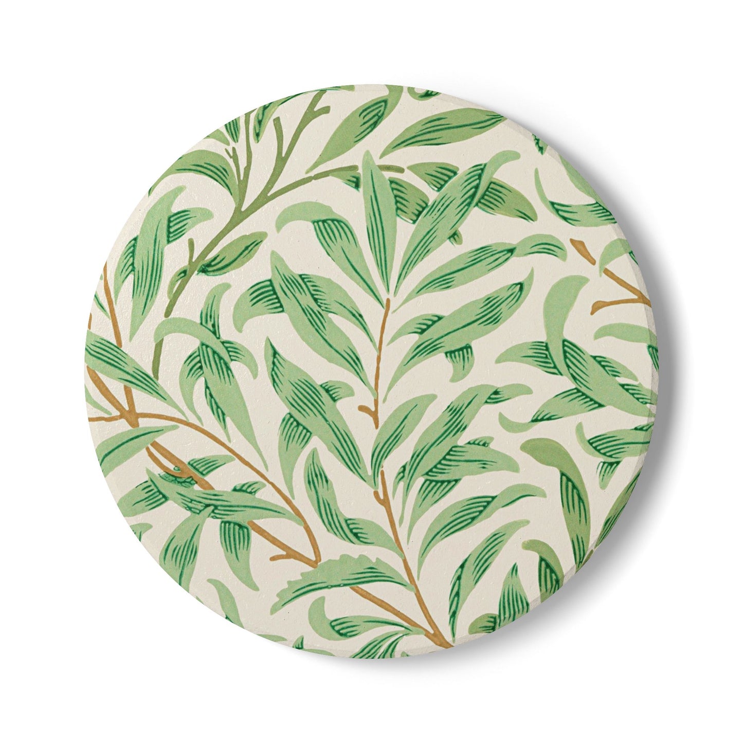 Willow Boughs - Ceramic Tile Coaster, Cork Backed - Round or Square Size Choices, Perfect for Home Decor & Gifts - Priced per coaster