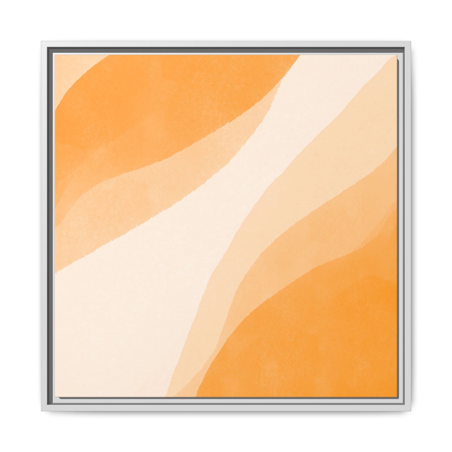 Orange Creamsicle Framed Matte Canvas Art - Multiple Frame Colors & Size Options