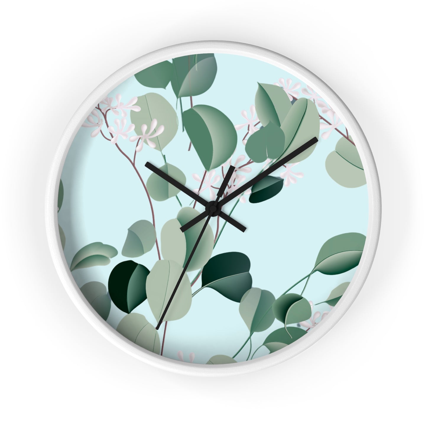 Spa Day Wall Clock - Select from Black, White or Natural Wood Color