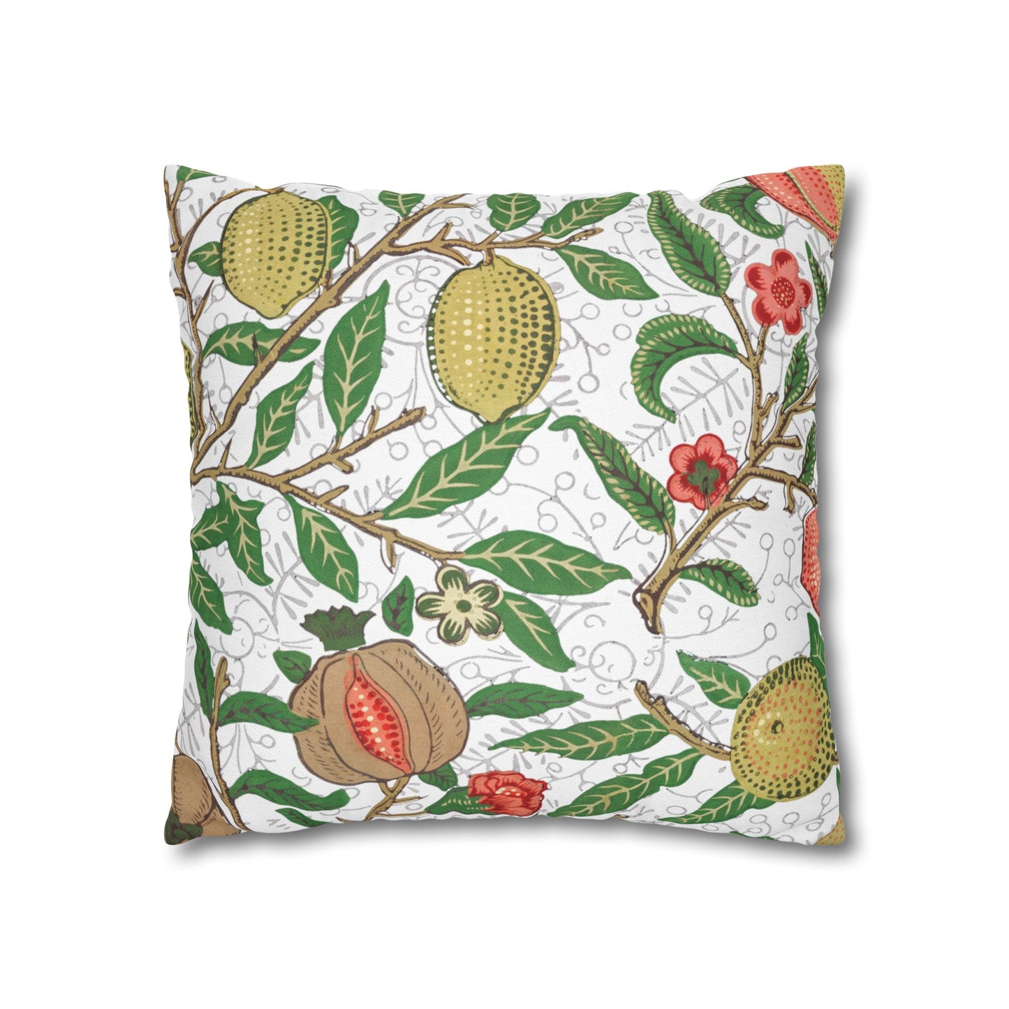 Lemon Verbena Printed Square Pillow Cover (No Insert) - Multiple Sizes (14"x14", 16"x16", 18"x18", 20"x20"), Includes zipper closure