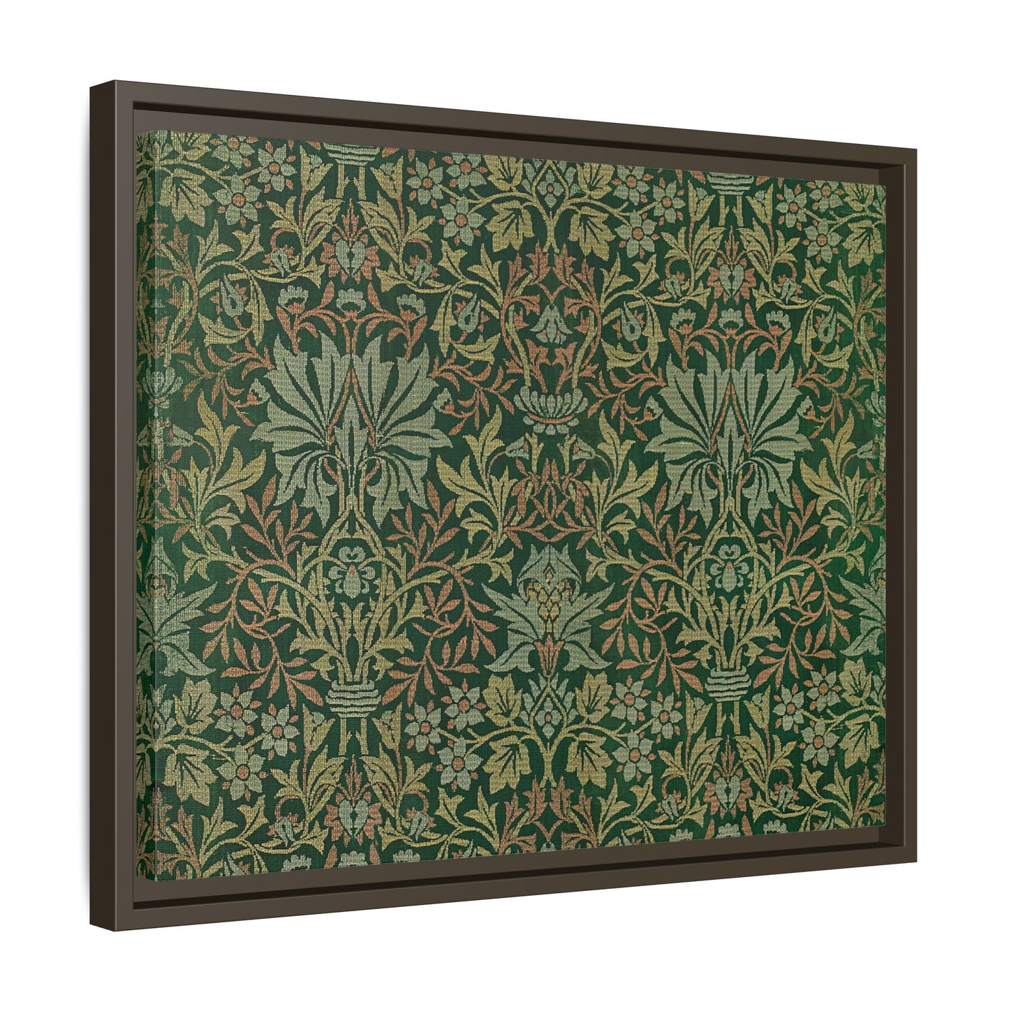 Flower Garden Framed Matte Canvas Art - Multiple Frame Colors & Size Options