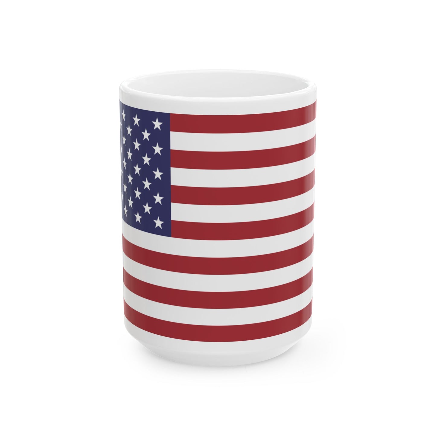 American Flag Mug - 11 oz. & 15 oz. size options - Patriotic Ceramic Mug | USA Flag Design for Coffee Lovers, 4th of July Gift, Home Decor, Tea Drinkware, Independence Day Celebration
