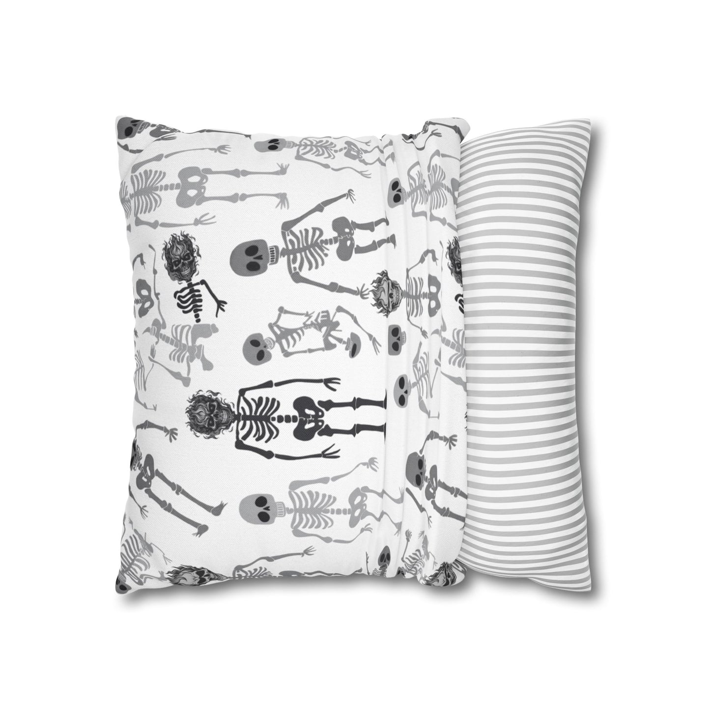 Skeletons Pillow Cover (no insert) - Multiple Sizes (14"x14", 16"x16", 18"x18", 20"x20") - Halloween Home Decor, Skeleton Throw Pillow, Halloween Throw Pillow Cover, Spooky Gift Idea, Unique Pillow Cover - Price for 1 pillow cover