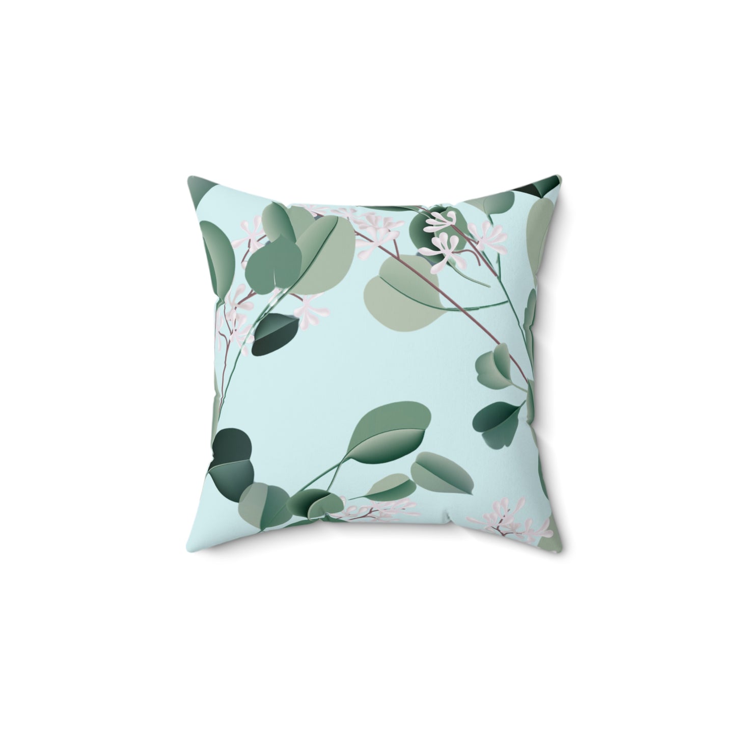 Spa Day Printed Square Pillow Cover with Insert - Multiple Sizes (14"x14", 16"x16", 18"x18", 20"x20"), Includes insert and zipper closure