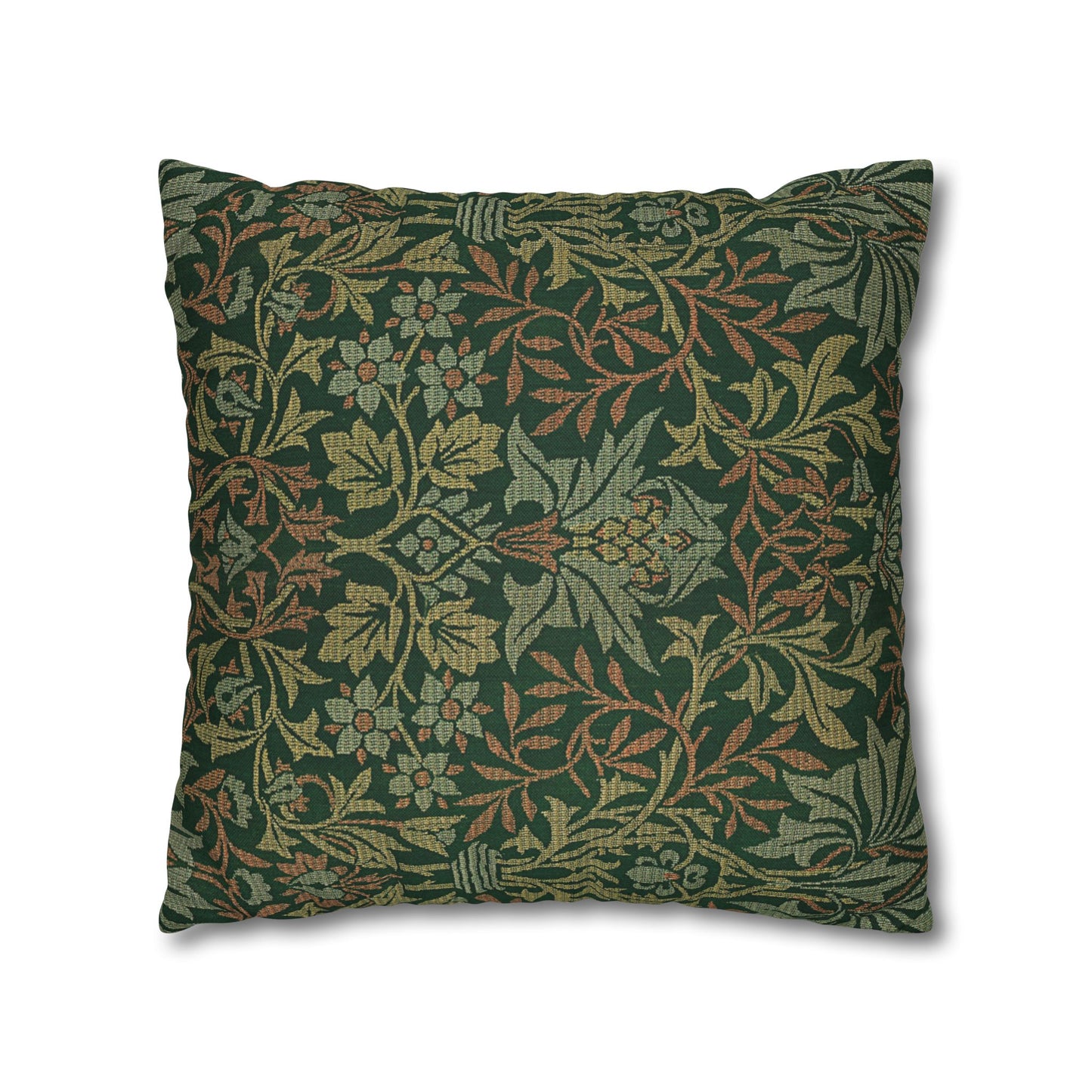 Flower Garden Printed Square Pillow Cover (no insert) - Multiple Sizes (14"x14", 16"x16", 18"x18", 20"x20"), Includes zipper closure