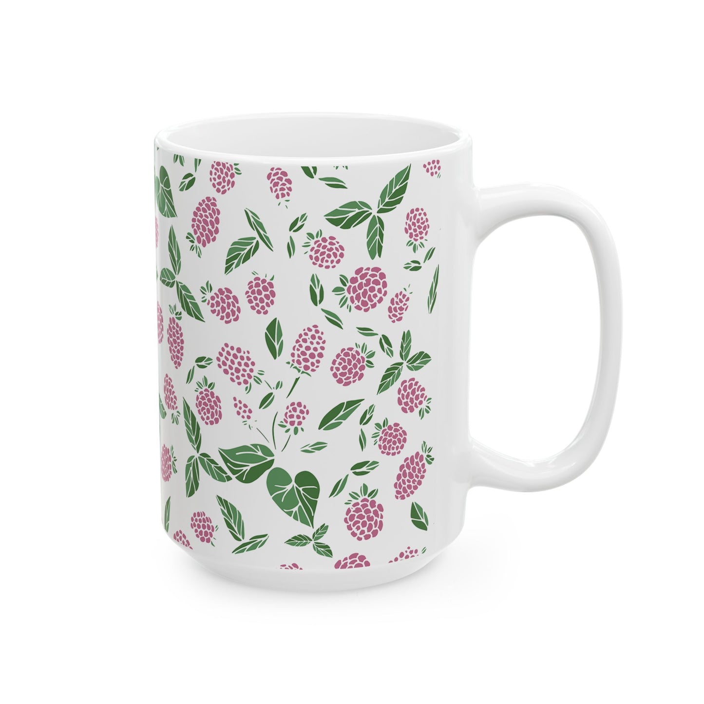 Pink Berry Ceramic Mug - 11 oz. & 15 oz. options