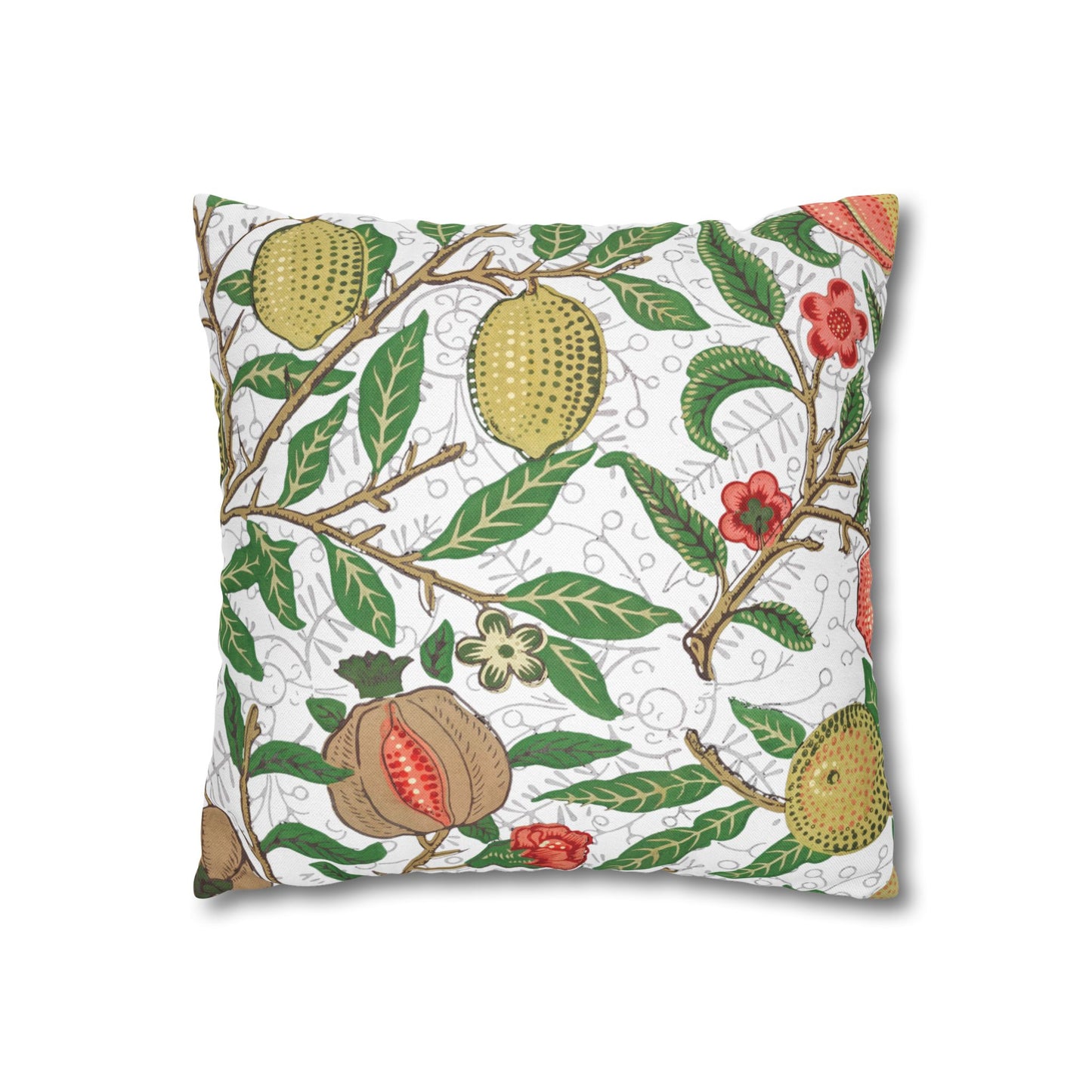 Lemon Verbena Printed Square Pillow Cover (No Insert) - Multiple Sizes (14"x14", 16"x16", 18"x18", 20"x20"), Includes zipper closure