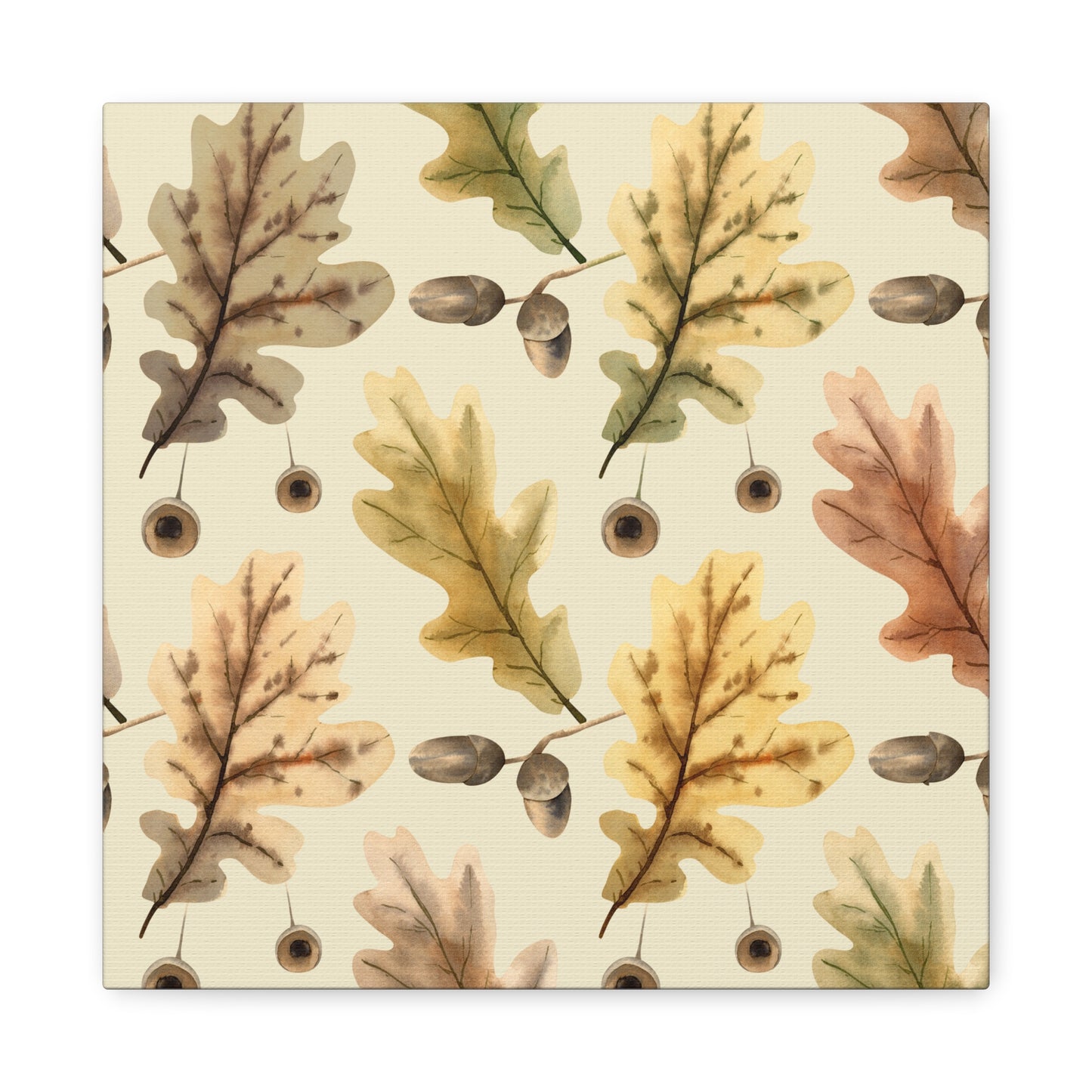 Oak Leaves Canvas Art Print - Multiple Sizing Options - Autumn Leaf Canvas Wall Art, Thanksgiving / Fall Wall Decor, Nature-Inspired Home Decor, Gift for Nature Lovers
