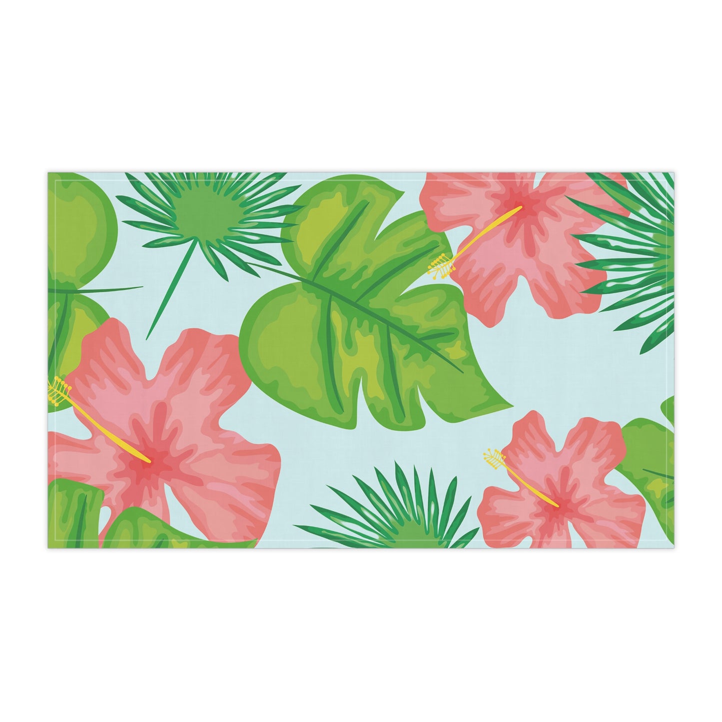Tropical Island Printed Tea Towels - 100% Cotton Twill, 18" x 30"