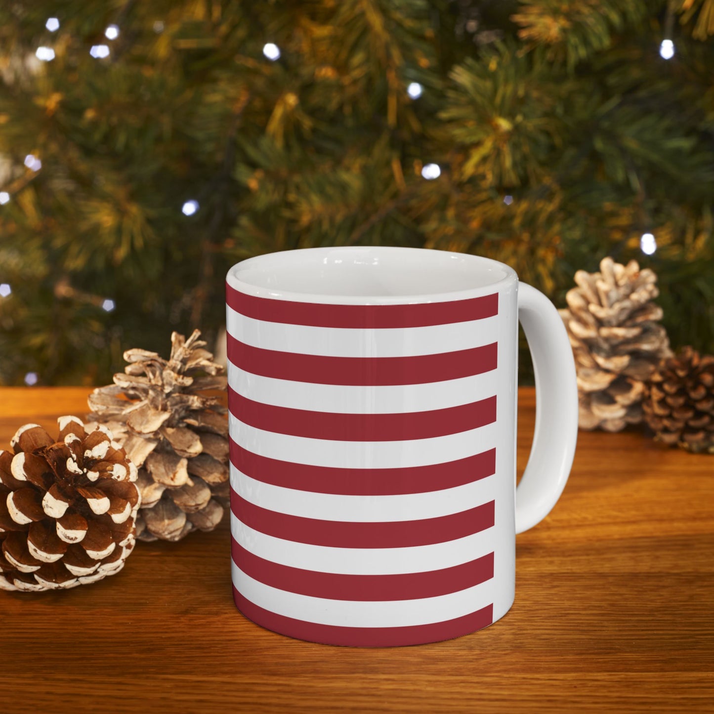 American Flag Mug - 11 oz. & 15 oz. size options - Patriotic Ceramic Mug | USA Flag Design for Coffee Lovers, 4th of July Gift, Home Decor, Tea Drinkware, Independence Day Celebration
