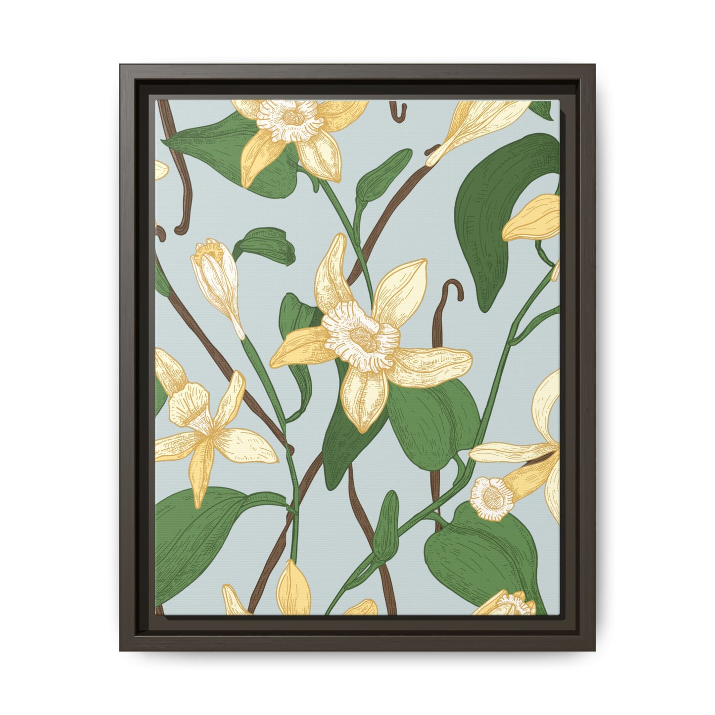Vanilla Bean Framed Matte Canvas Art - Multiple Frame Colors & Size Options