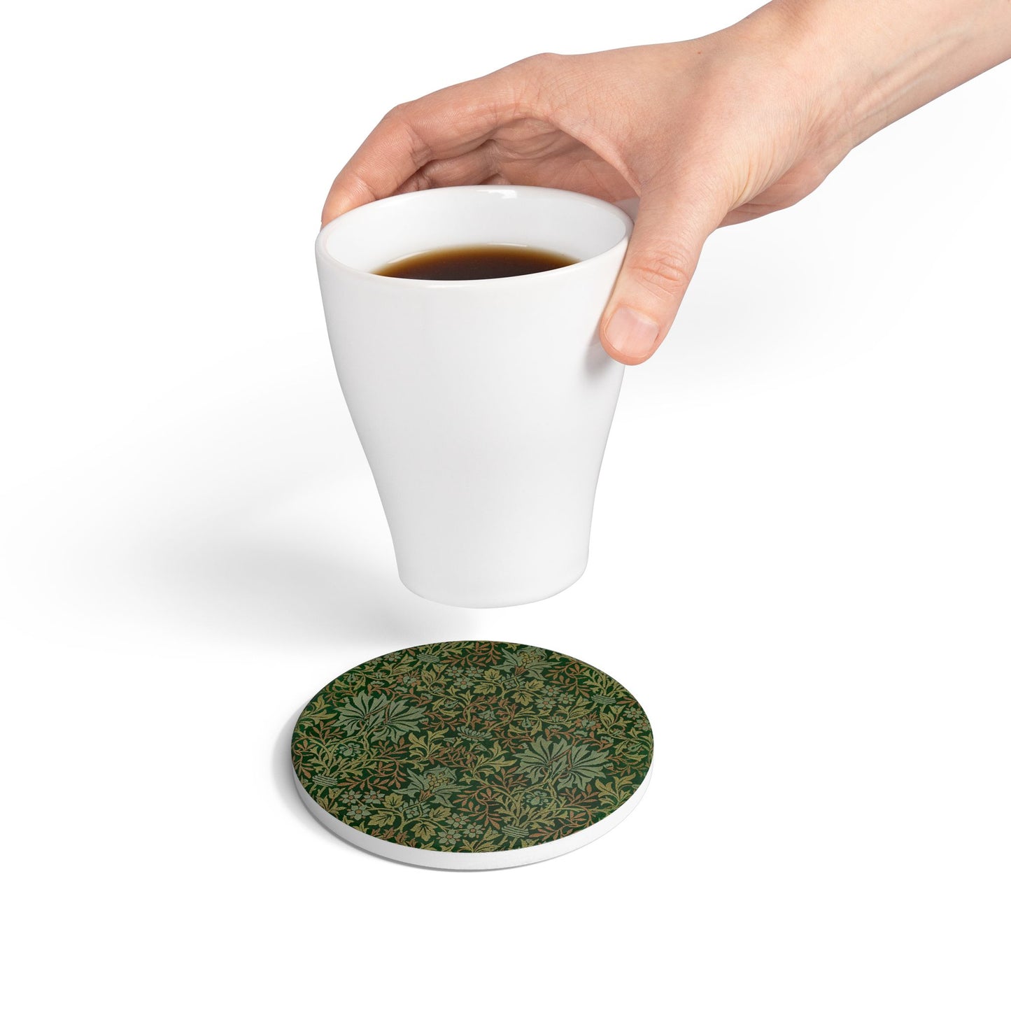 Flower Garden - Ceramic Tile Coaster, Cork Backed - Round or Square Size Choices, Perfect for Home Decor & Gifts - Priced per coaster