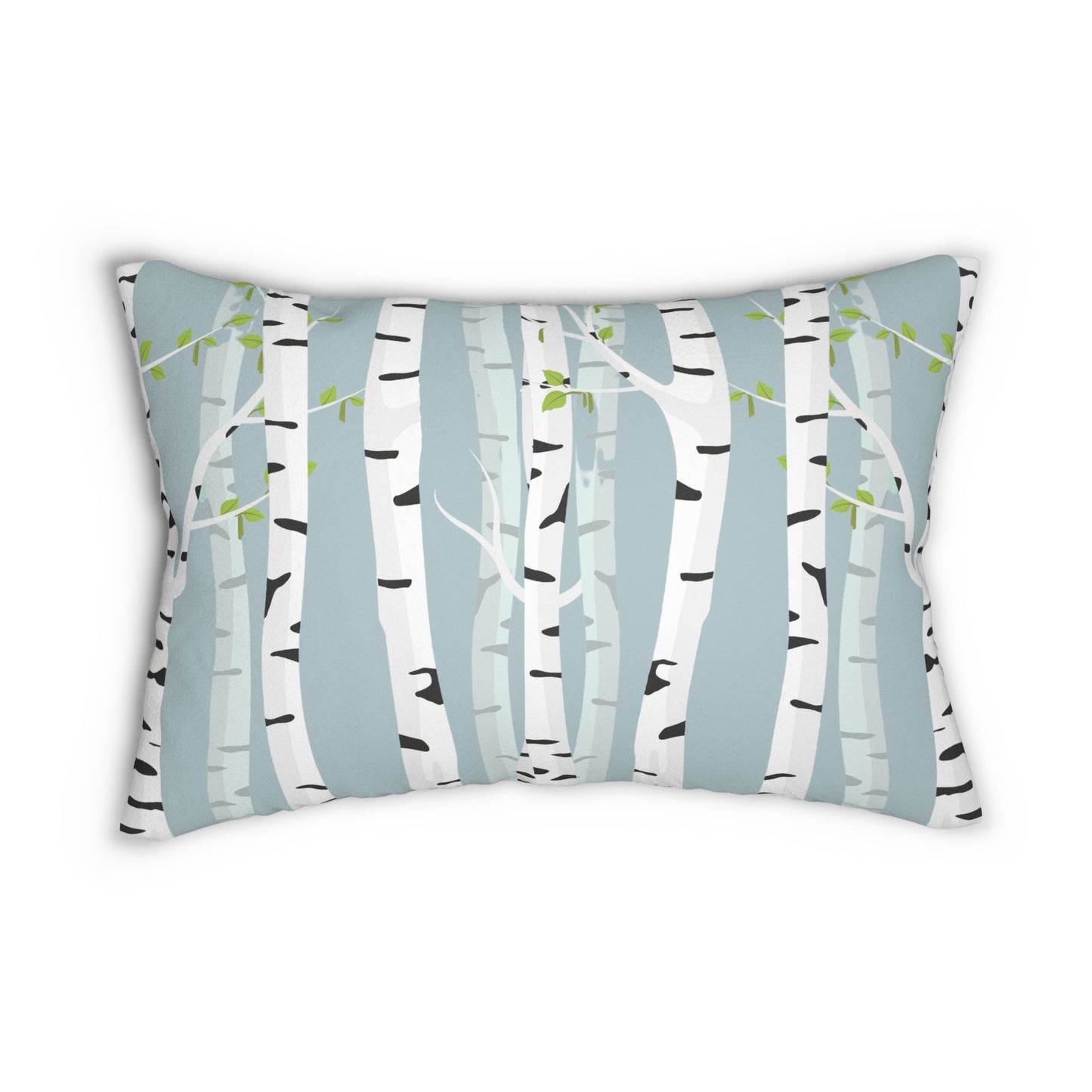 White Birch Printed Lumbar Pillow with Insert (20" x 14") - Includes insert and zipper closure