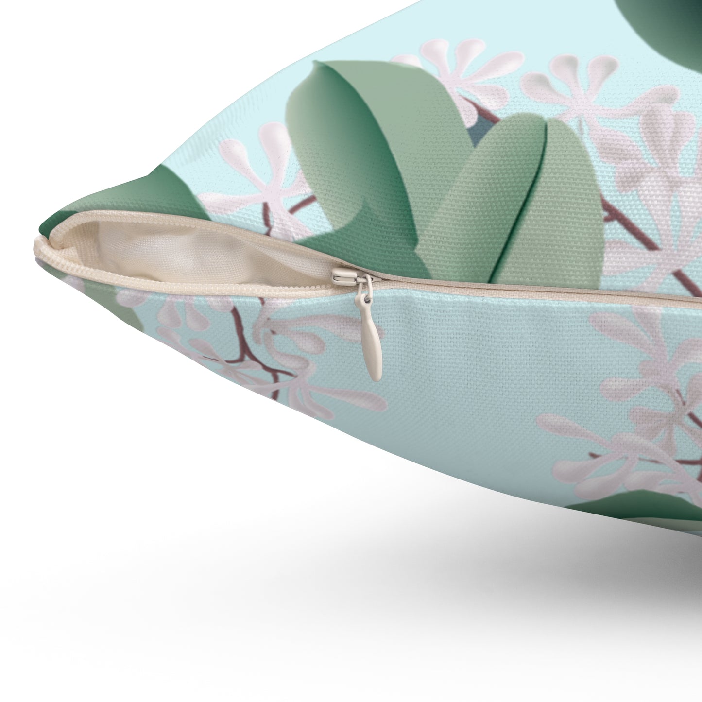 Spa Day Printed Square Pillow Cover with Insert - Multiple Sizes (14"x14", 16"x16", 18"x18", 20"x20"), Includes insert and zipper closure