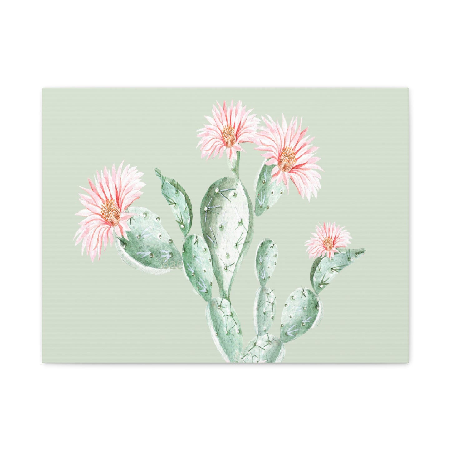 Cactus Flower Canvas Art Wall Print - Multiple Sizing Options - Cactus Floral Art Canvas, Western Home Decor, Nature Lovers Gift, Cactus Artwork