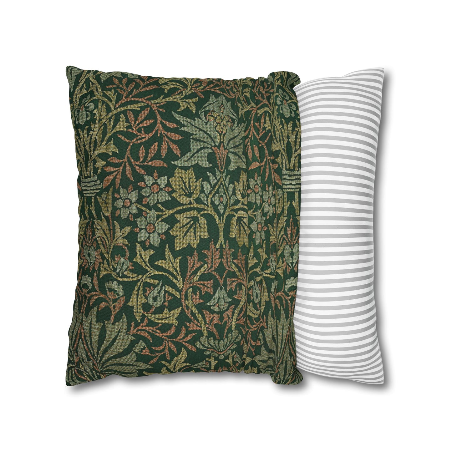 Flower Garden Printed Square Pillow Cover (no insert) - Multiple Sizes (14"x14", 16"x16", 18"x18", 20"x20"), Includes zipper closure