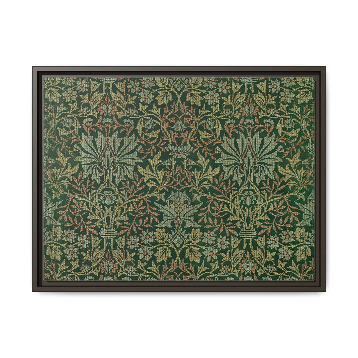 Flower Garden Framed Matte Canvas Art - Multiple Frame Colors & Size Options