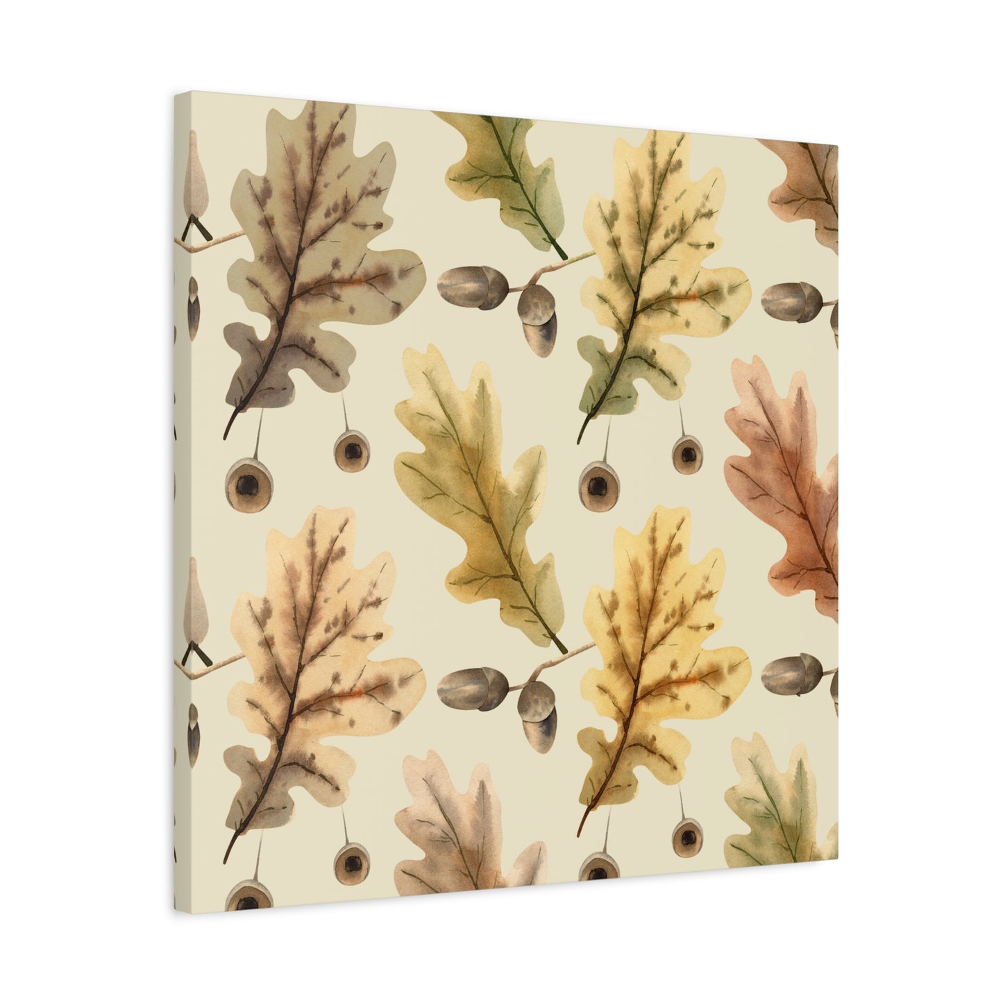 Oak Leaves Canvas Art Print - Multiple Sizing Options - Autumn Leaf Canvas Wall Art, Thanksgiving / Fall Wall Decor, Nature-Inspired Home Decor, Gift for Nature Lovers