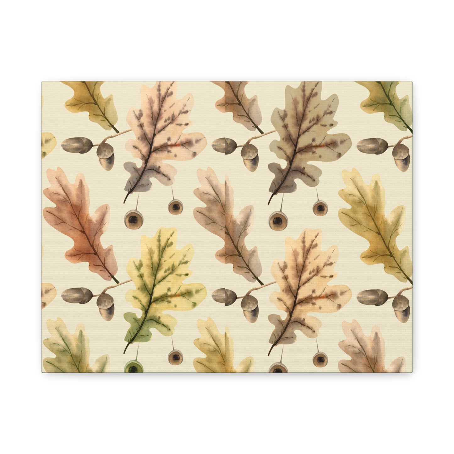 Oak Leaves Canvas Art Print - Multiple Sizing Options - Autumn Leaf Canvas Wall Art, Thanksgiving / Fall Wall Decor, Nature-Inspired Home Decor, Gift for Nature Lovers