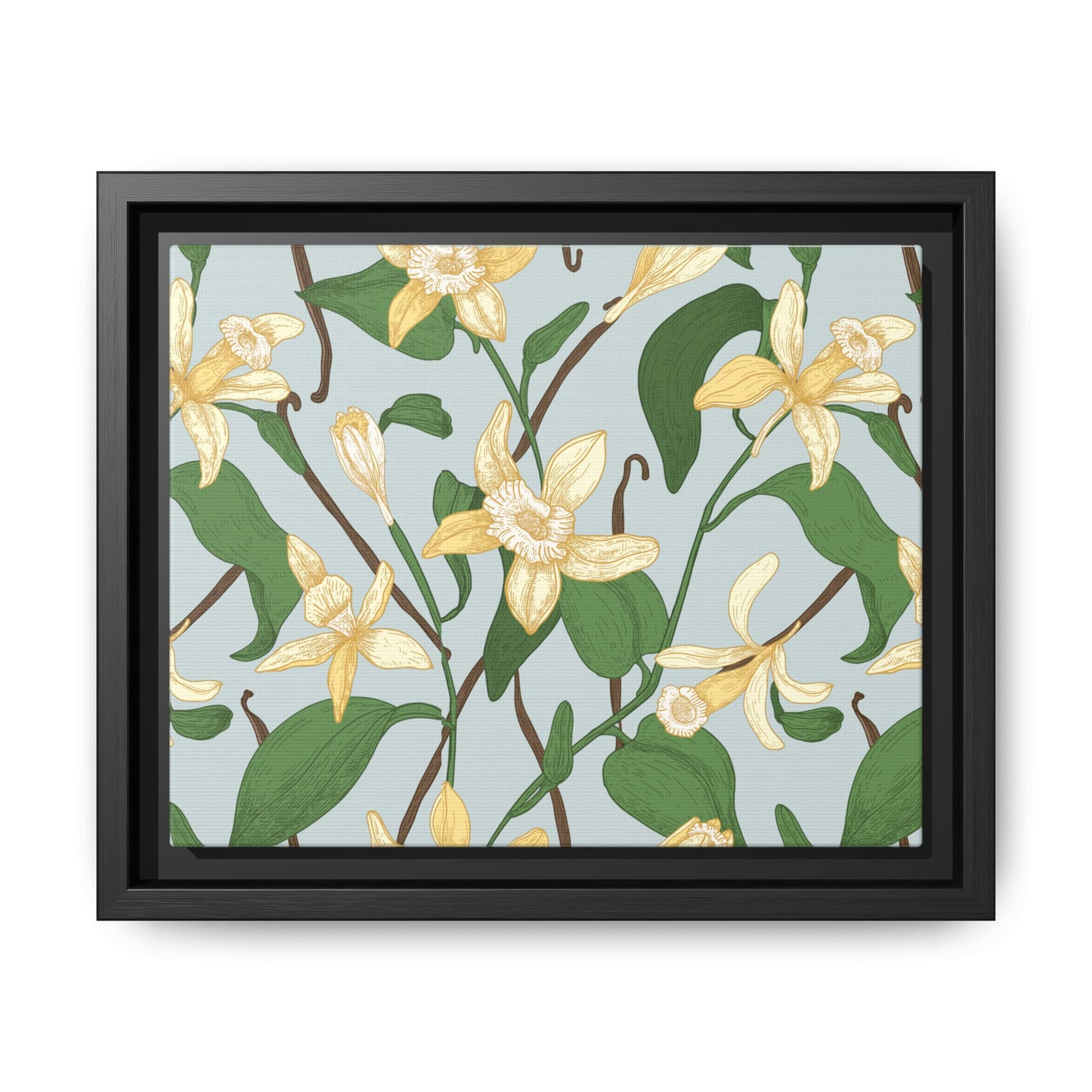 Vanilla Bean Framed Matte Canvas Art - Multiple Frame Colors & Size Options