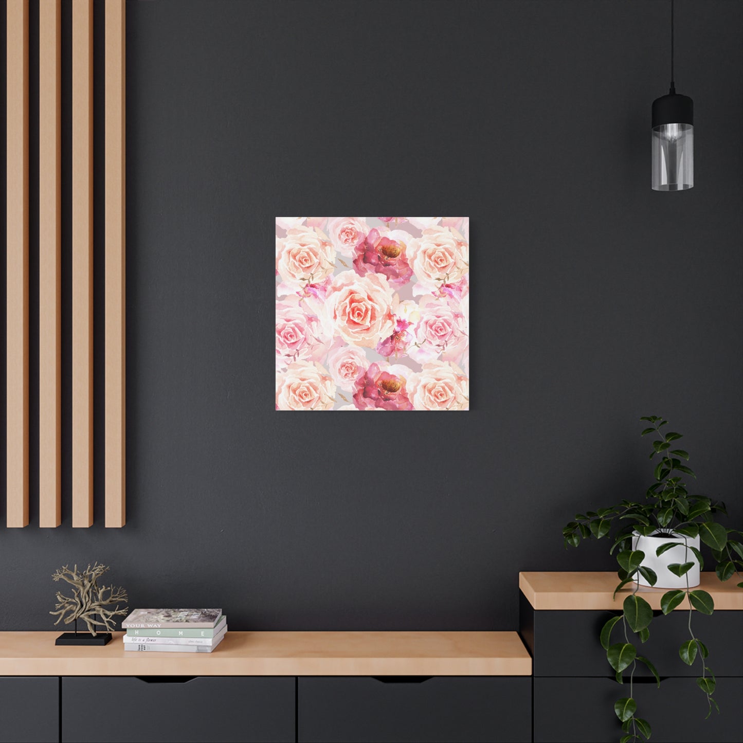 Bohemian Rose Canvas Wall Art Print - Multiple Sizing Options - Floral Canvas Wall Art, Beautiful Rose Blossom Decor, Home Decoration, Gift for Her, Wedding Present, Art for Living Room