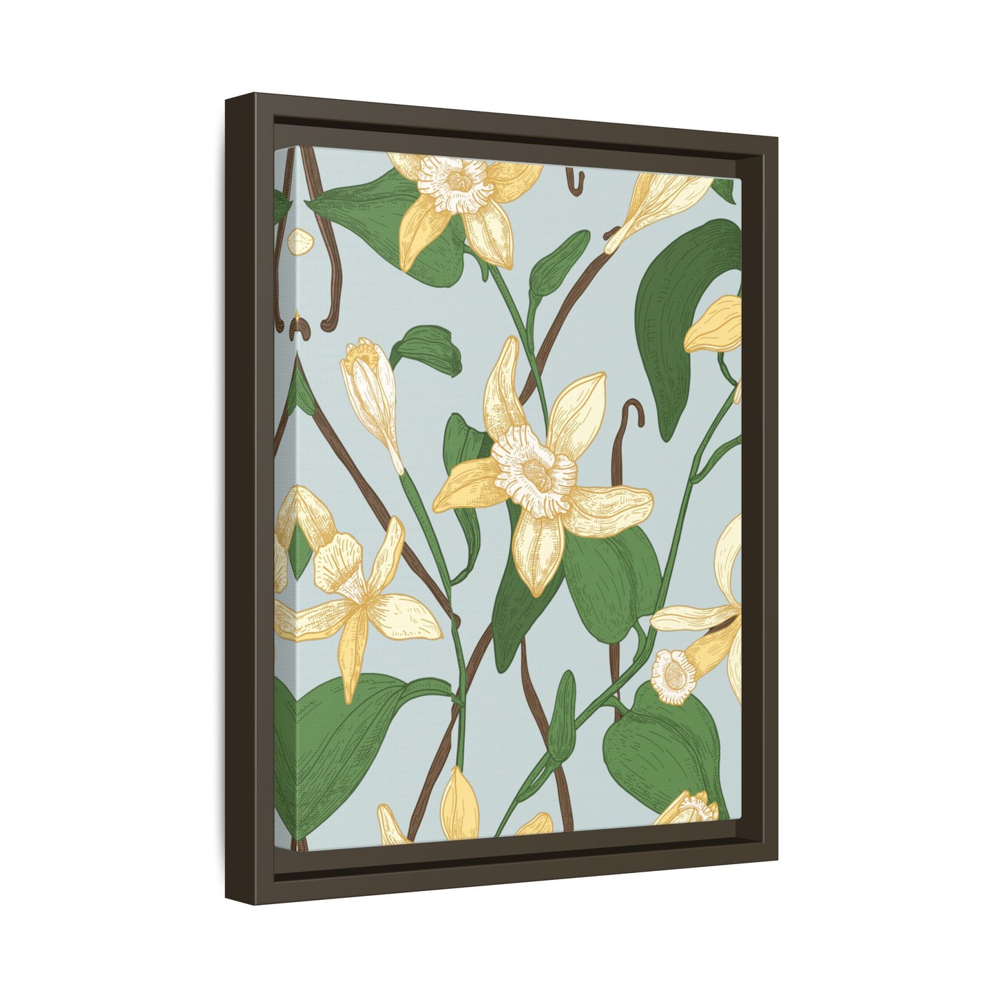 Vanilla Bean Framed Matte Canvas Art - Multiple Frame Colors & Size Options
