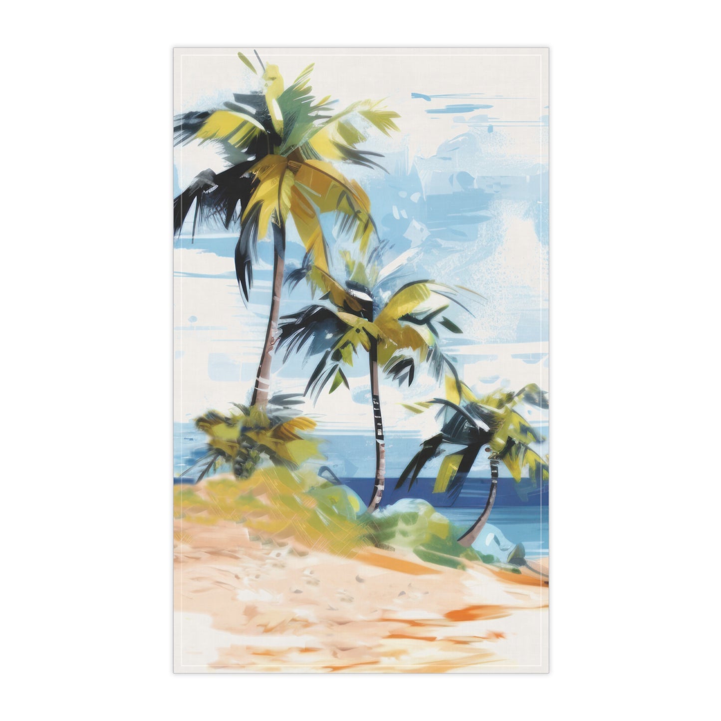 Tropical Retreat Printed Tea Towels - 100% Cotton Twill, 18" x 30"