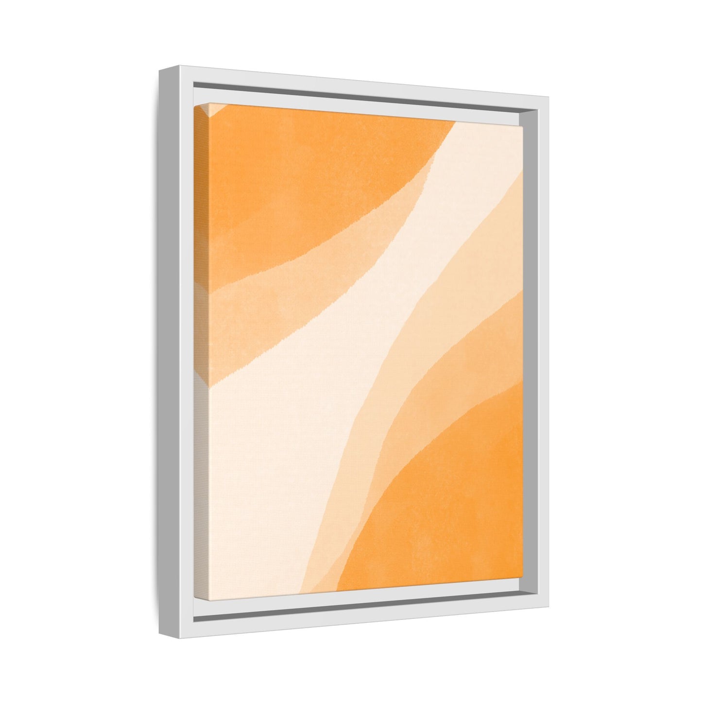 Orange Creamsicle Framed Matte Canvas Art - Multiple Frame Colors & Size Options
