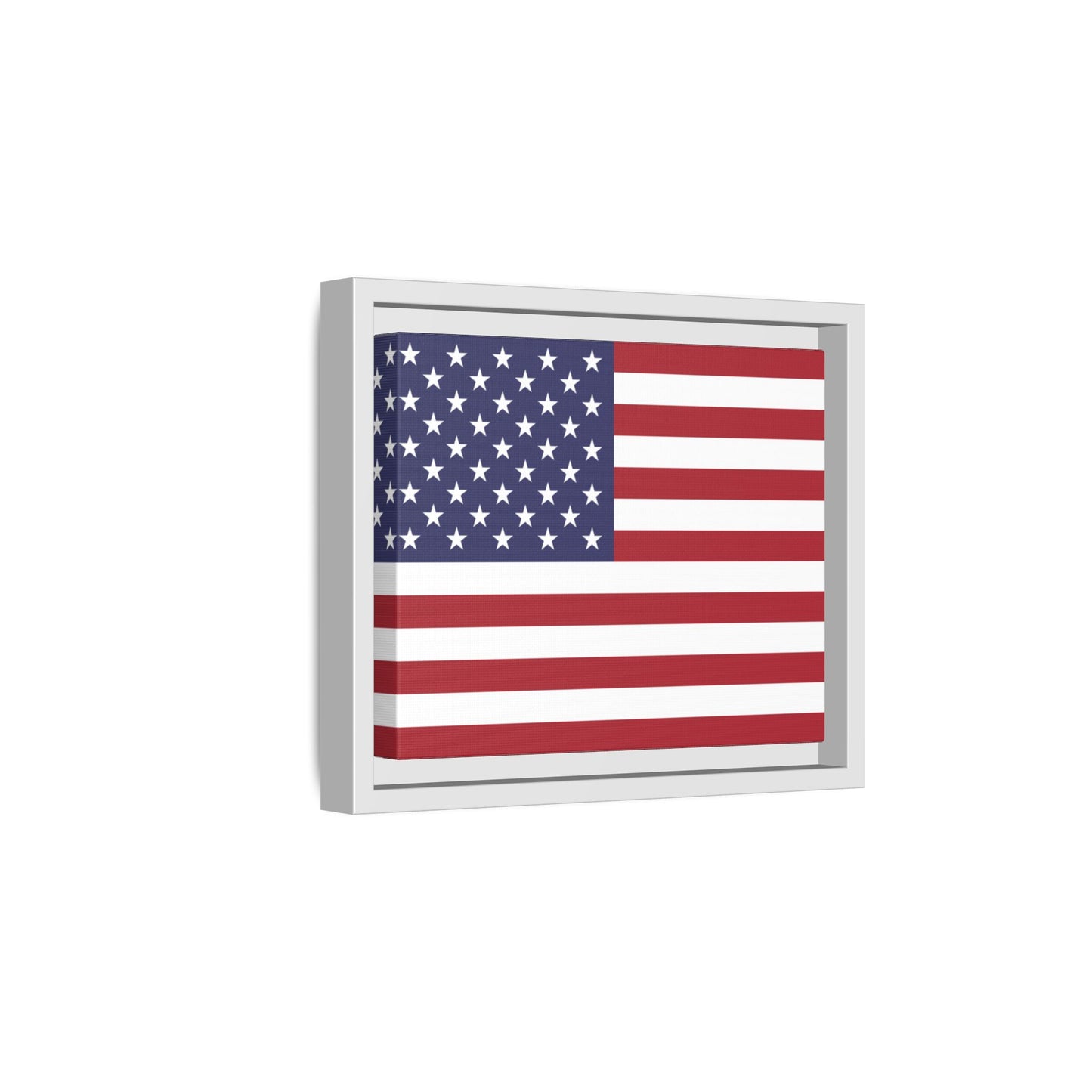 American Flag Framed Canvas Wall Art, Multiple Sizing Options with 1.25" depth - Patriotic Home Decor, USA Flag Artwork, Independence Day Decoration, Gift for Veterans