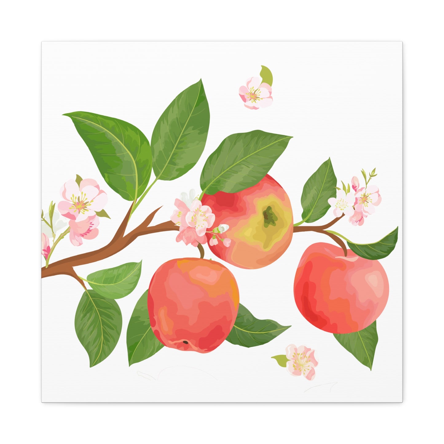 Apple Harvest Canvas Art Print - Multiple Sizing Options- Apple Blossom Canvas Art Print | Floral Wall Decor, Home Decoration, Gift for Nature Lovers, Spring Art