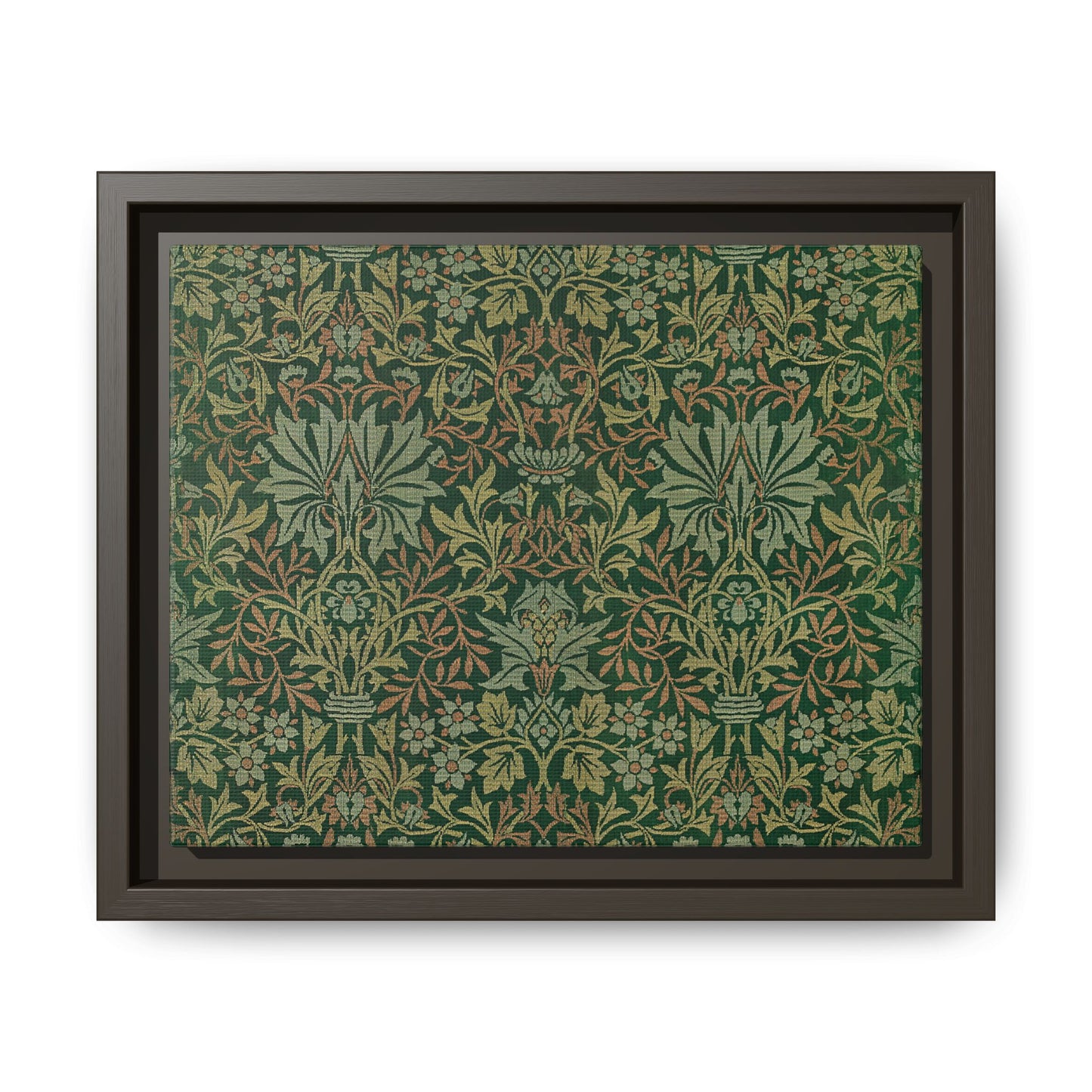 Flower Garden Framed Matte Canvas Art - Multiple Frame Colors & Size Options