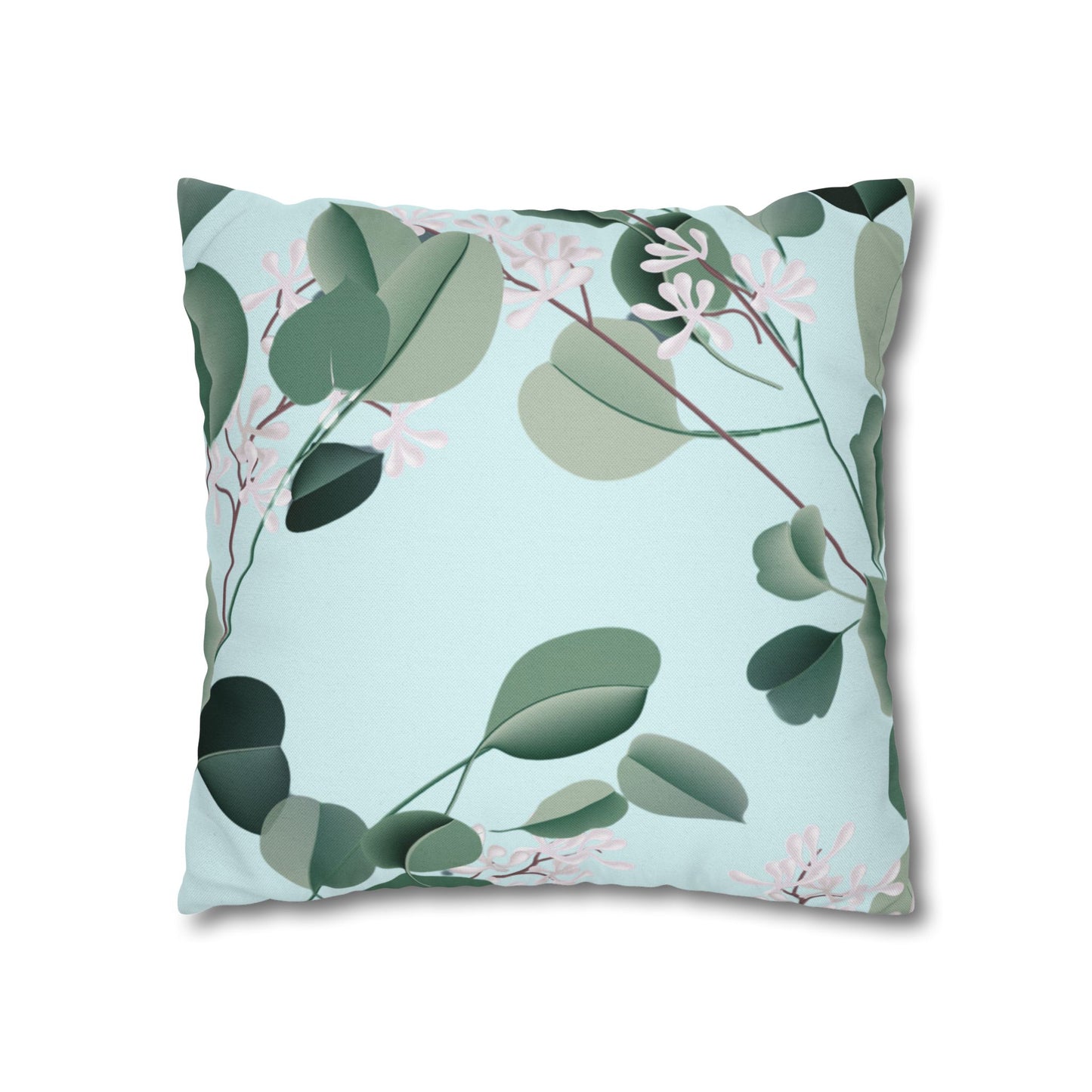 Spa Day Printed Square Pillow Cover (no insert) - Multiple Sizes (14"x14", 16"x16", 18"x18", 20"x20"), Includes zipper closure