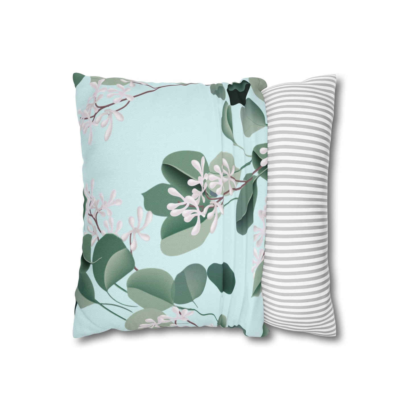 Spa Day Printed Square Pillow Cover (no insert) - Multiple Sizes (14"x14", 16"x16", 18"x18", 20"x20"), Includes zipper closure