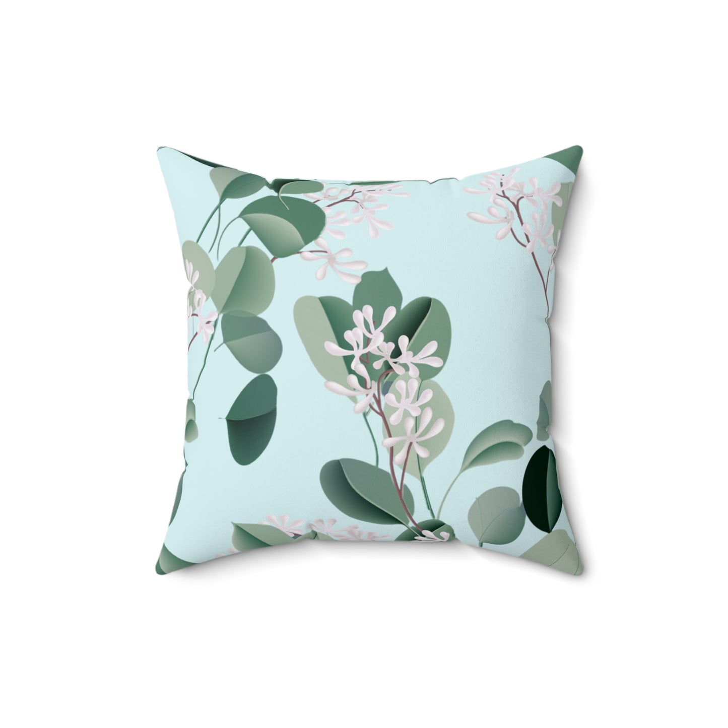 Spa Day Printed Square Pillow Cover with Insert - Multiple Sizes (14"x14", 16"x16", 18"x18", 20"x20"), Includes insert and zipper closure