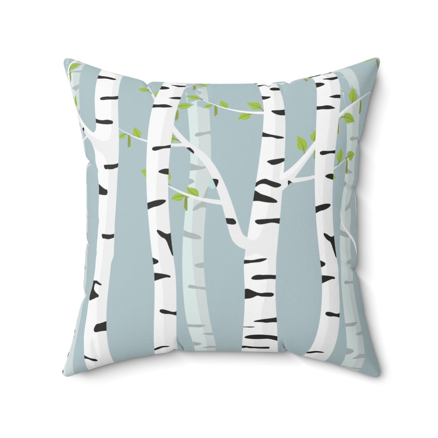 White Birch Printed Square Pillow Cover with Insert - Multiple Sizes (14"x14", 16"x16", 18"x18", 20"x20"), Includes insert and zipper closure