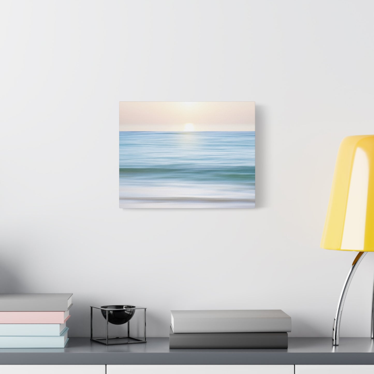 Coastal Cottage Sunset Canvas Art Wall Print - Multiple Sizing Options- Serene Ocean Canvas Wall Art, Coastal Decor, Beach House Wall Art, Living Room Decor, Gift for Ocean Lovers