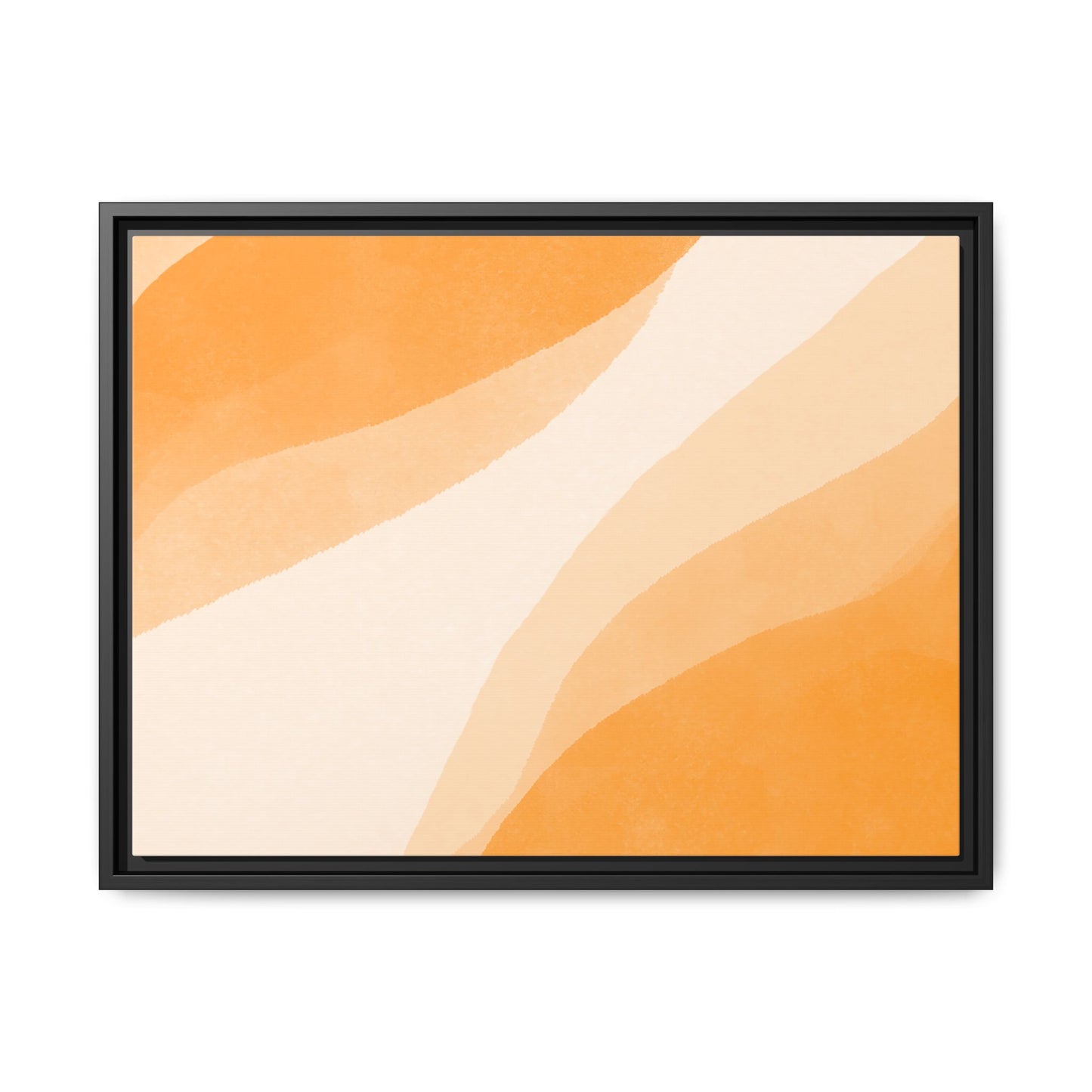 Orange Creamsicle Framed Matte Canvas Art - Multiple Frame Colors & Size Options