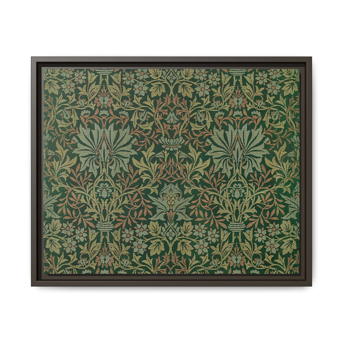 Flower Garden Framed Matte Canvas Art - Multiple Frame Colors & Size Options
