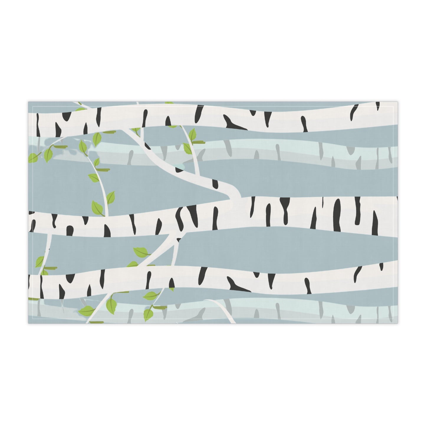 White Birch Printed Tea Towels - 100% Cotton Twill, 18" x 30"