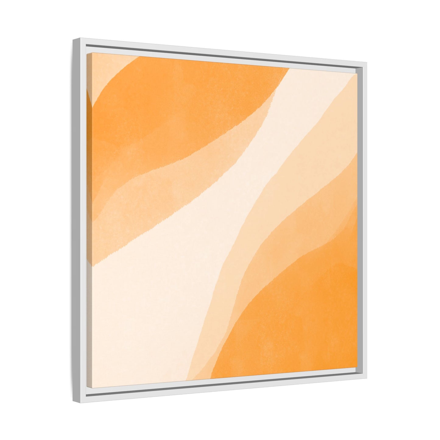 Orange Creamsicle Framed Matte Canvas Art - Multiple Frame Colors & Size Options