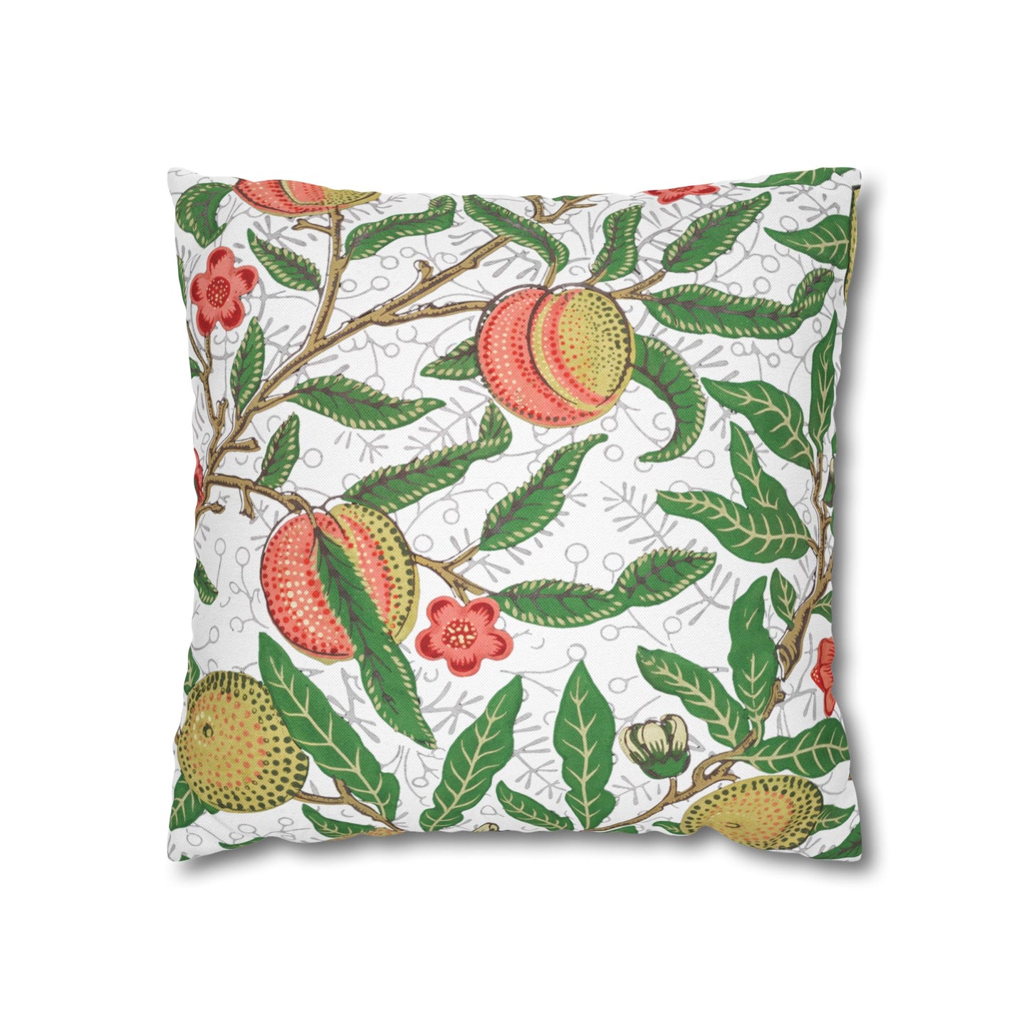Lemon Verbena Printed Square Pillow Cover (No Insert) - Multiple Sizes (14"x14", 16"x16", 18"x18", 20"x20"), Includes zipper closure