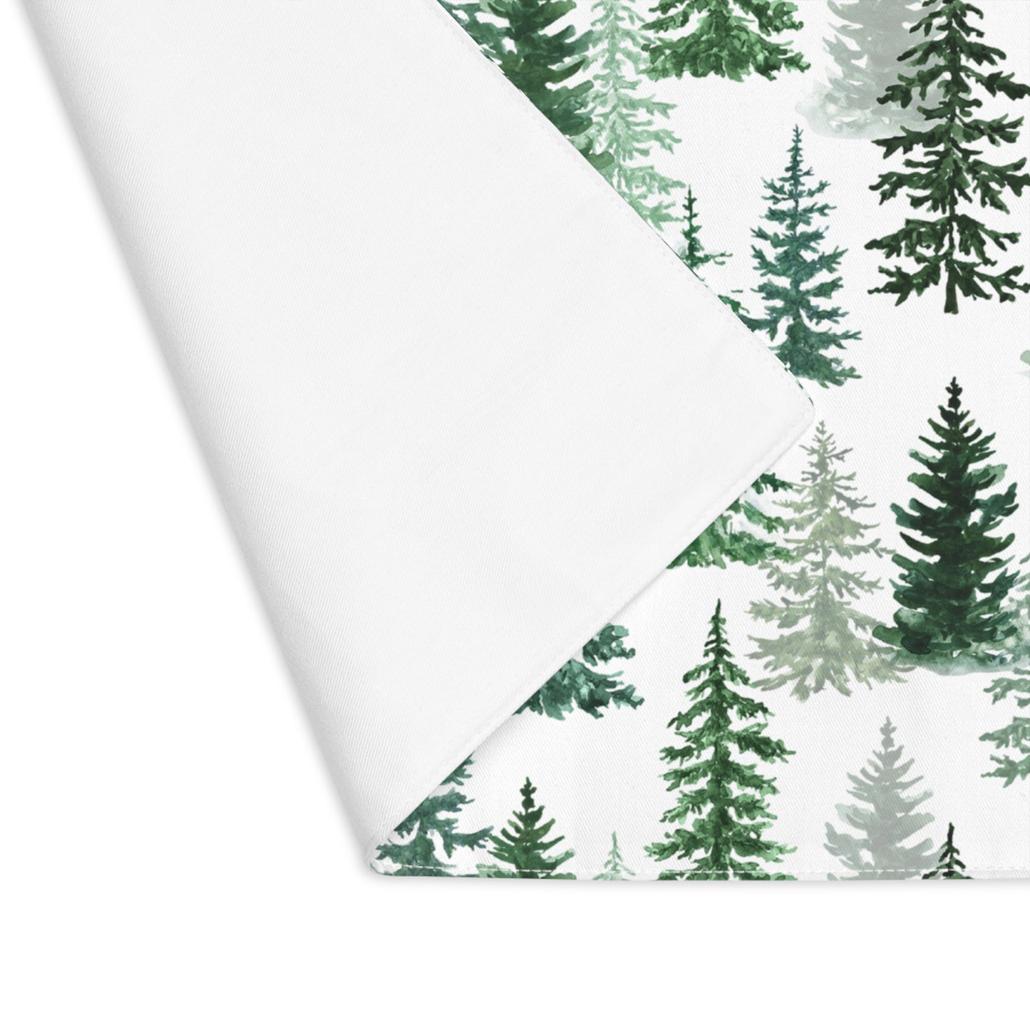 Fraser Fir Placemat - 18" × 14" Cotton Twill - Holiday / Christmas Placemat - Winter Forest Pattern Placemat, Christmas Table Decor, Holiday Dining Table Setting - Price for 1 Placemat