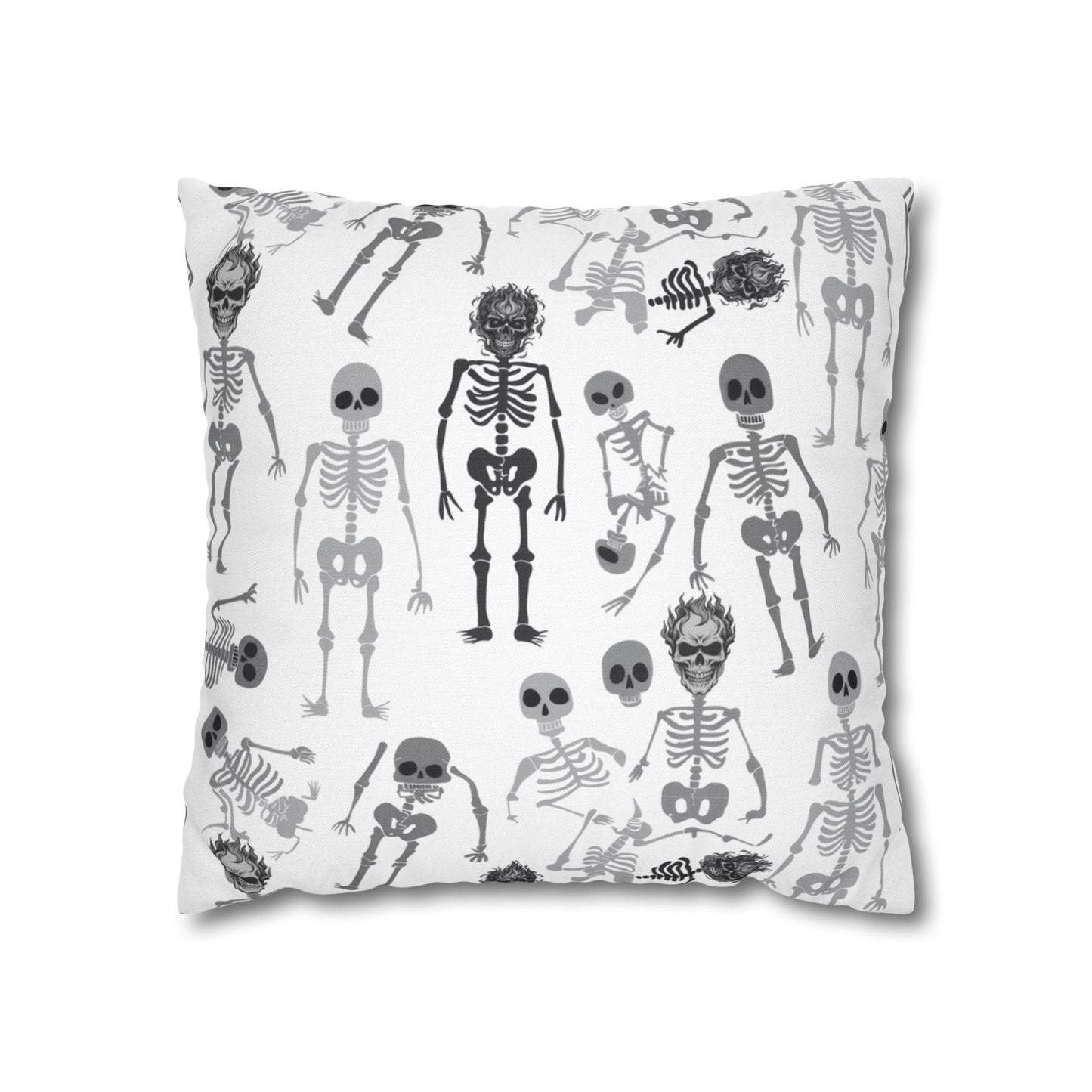 Skeletons Pillow Cover (no insert) - Multiple Sizes (14"x14", 16"x16", 18"x18", 20"x20") - Halloween Home Decor, Skeleton Throw Pillow, Halloween Throw Pillow Cover, Spooky Gift Idea, Unique Pillow Cover - Price for 1 pillow cover