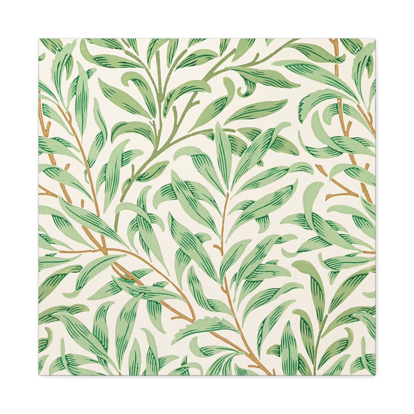 Willow Boughs Canvas Art Print - Multiple Sizing Options - Botanical Wall Art, Leafy Decor, Nature-Inspired Canvas, Modern Home Decor, Gift for Nature Lovers, Housewarming Gift