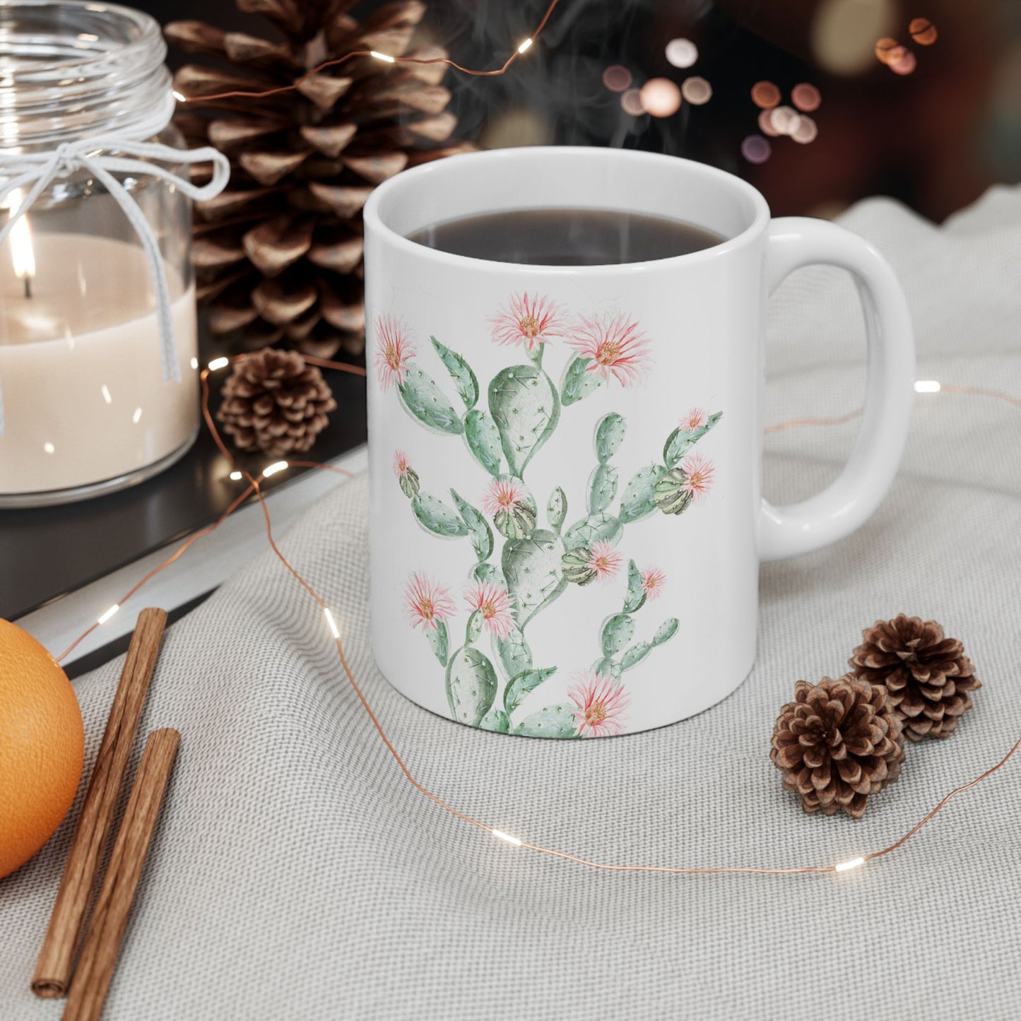 Cactus Flower Ceramic Mug - 11 oz. & 15 oz. options