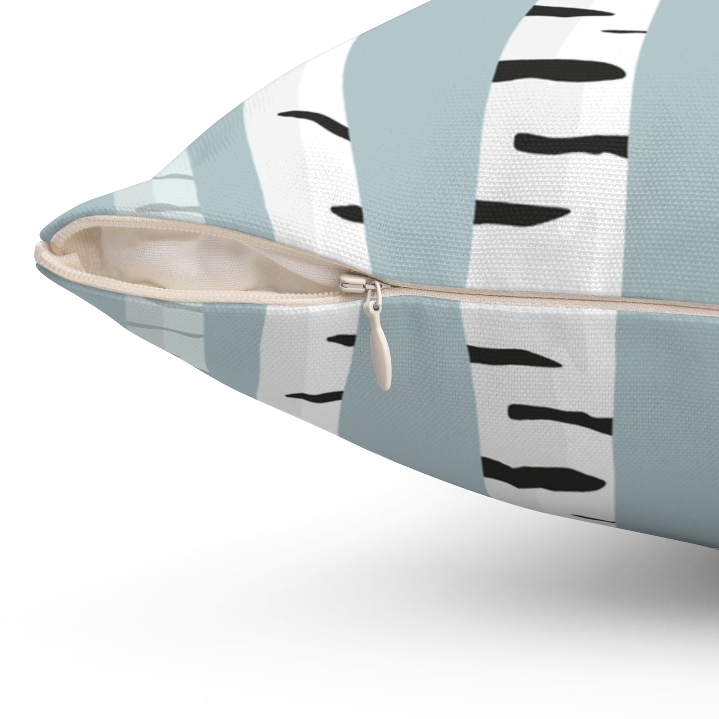 White Birch Printed Square Pillow Cover with Insert - Multiple Sizes (14"x14", 16"x16", 18"x18", 20"x20"), Includes insert and zipper closure