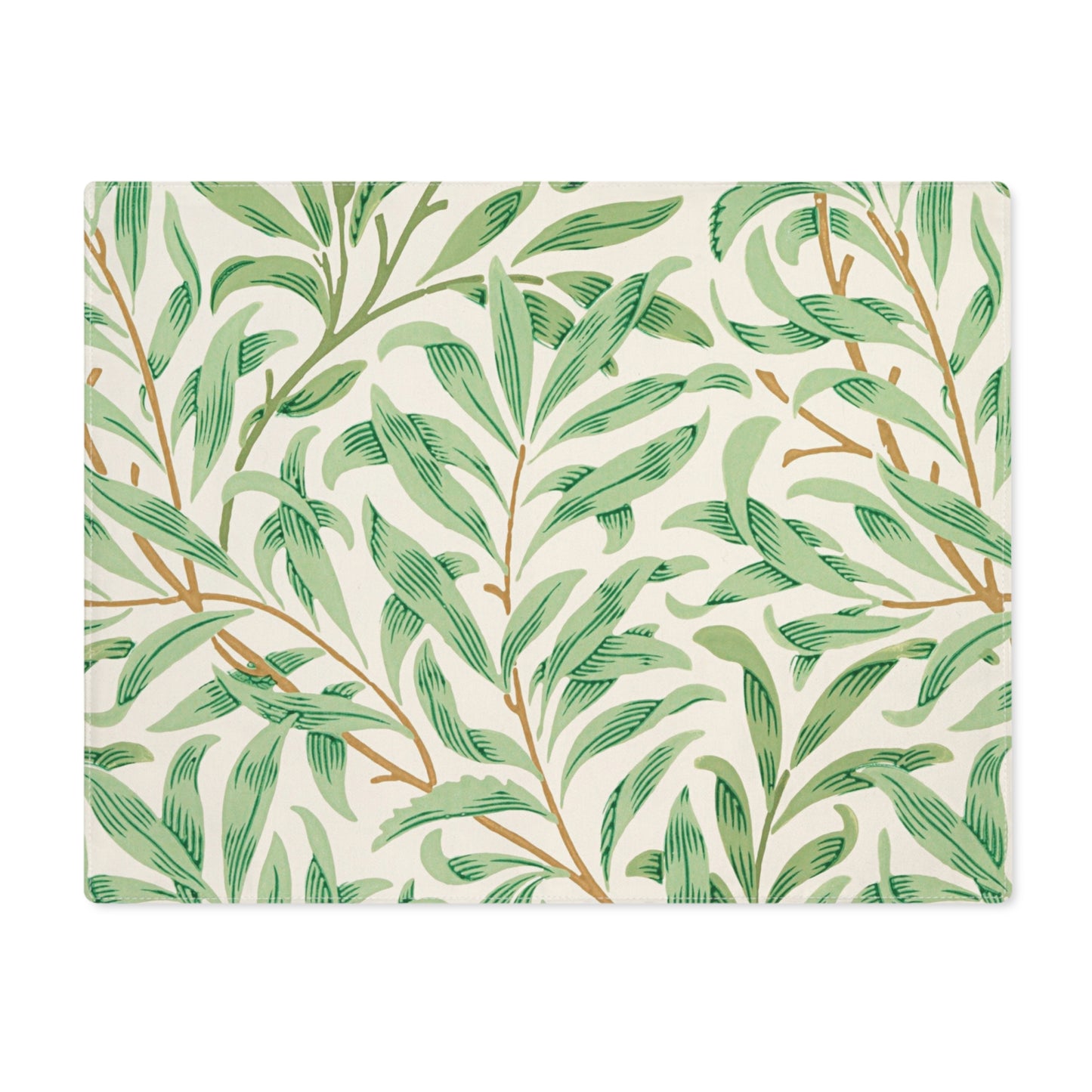 Willow Boughs Placemat, 18" × 14" Cotton Twill - 1 count - Leafy Table Decor, Dining Essentials, Nature-Inspired Home, Eco-Friendly Tableware, Perfect for Events