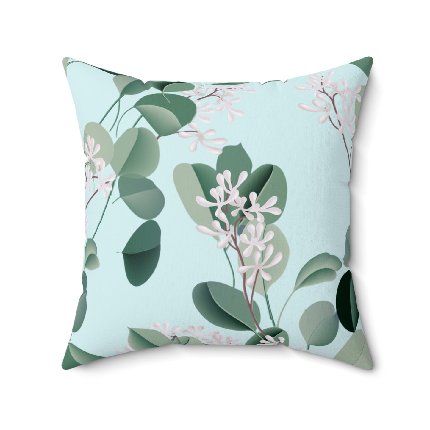 Spa Day Printed Square Pillow Cover with Insert - Multiple Sizes (14"x14", 16"x16", 18"x18", 20"x20"), Includes insert and zipper closure