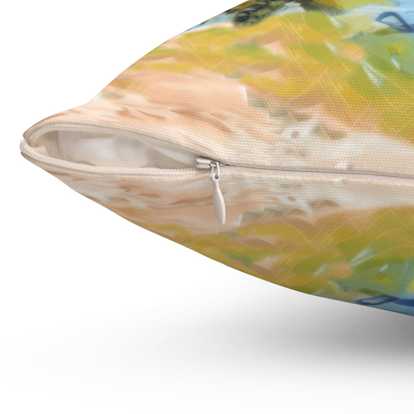 Tropical Retreat Printed Square Pillow Cover with Insert - Multiple Sizes (14"x14", 16"x16", 18"x18", 20"x20"), Includes insert and zipper closure
