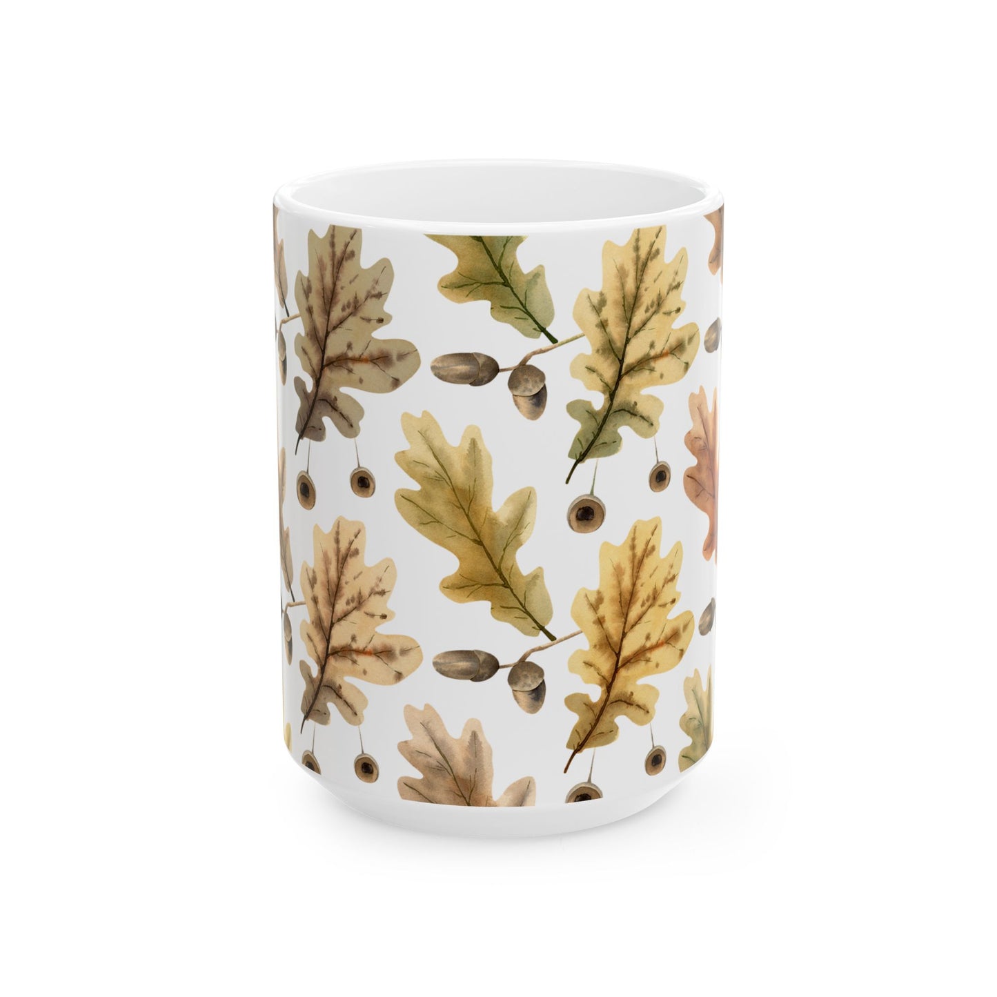 Oak Leaves Ceramic Mug - 11 oz. & 15 oz. options